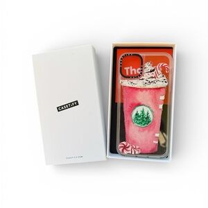 Casetify Iphone 12 Pro max Pink Holiday Drink Phone Case